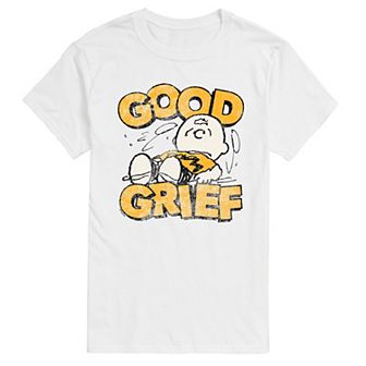 Men's Peanuts Charlie Brown Good Grief Vintage Graphic Tee