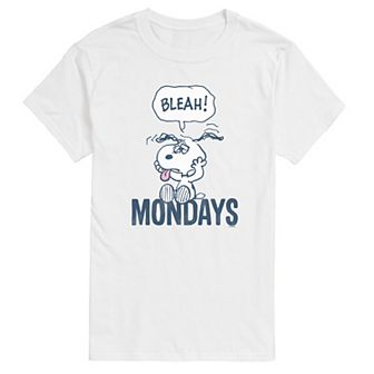 Men's Peanuts Snoopy Bleah Mondays Graphic Tee