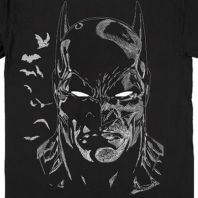 Men's DC Comics Batman Bats Logo & Portrait Graphic Tee