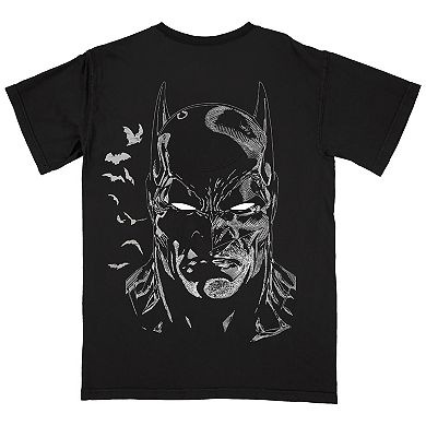 Men's DC Comics Batman Bats Logo & Portrait Graphic Tee