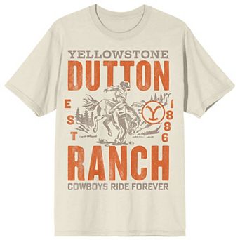 Men's Yellowstone Ranch Cowboys Ride Forever Graphic Tee