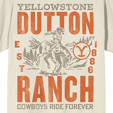 Men's Yellowstone Ranch Cowboys Ride Forever Graphic Tee