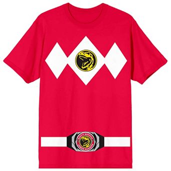 Men's Power Rangers Red Ranger Cosplay Graphic Tee