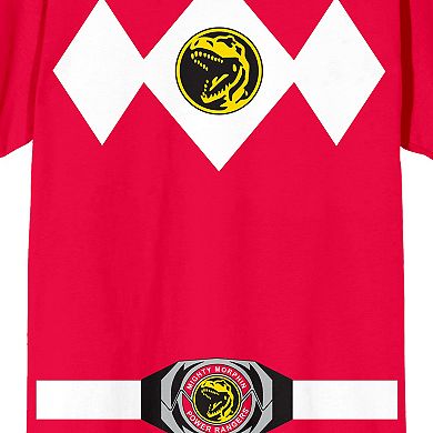 Men's Power Rangers Red Ranger Cosplay Graphic Tee