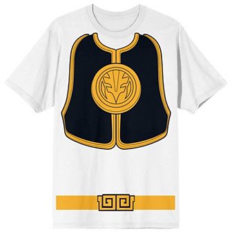 Men's Power Rangers White Ranger Cosplay Graphic Tee