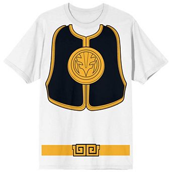 Men's Power Rangers White Ranger Cosplay Graphic Tee