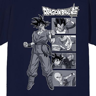 Men's Dragon Ball Super Character Panel Short Sleeve Graphic Tee