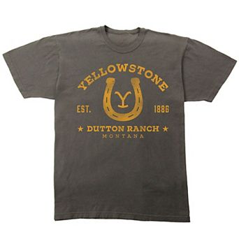 Men's Yellowstone Dutton Ranch Horseshoe Logo Graphic Tee