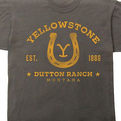 Men's Yellowstone Dutton Ranch Horseshoe Logo Graphic Tee