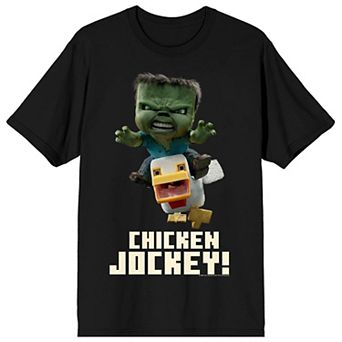 Men's Minecraft Movie Chicken Jockey Graphic Tee
