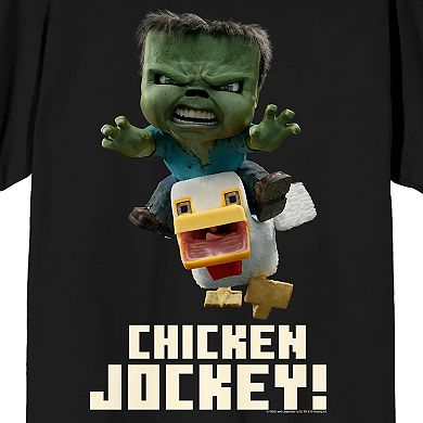Men's Minecraft Movie Chicken Jockey Graphic Tee