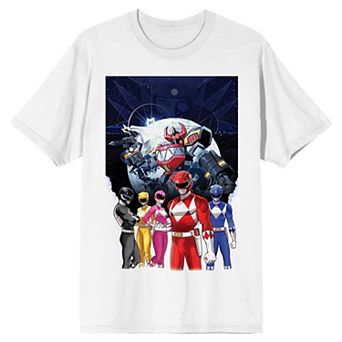 Men's Power Rangers Poster Art Graphic Tee