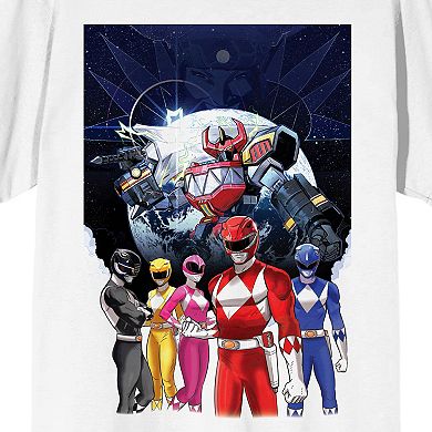 Men's Power Rangers Poster Art Graphic Tee
