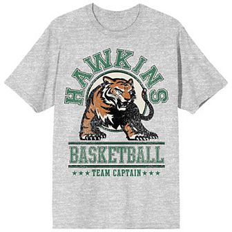 Men's Stranger Things Hawkins Basketball Tiger Graphic Tee