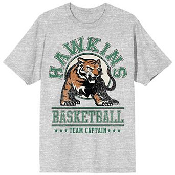 Men's Stranger Things Hawkins Basketball Tiger Graphic Tee