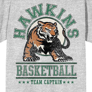 Men's Stranger Things Hawkins Basketball Tiger Graphic T-Shirt