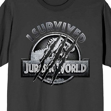 Men's Jurassic World I Survived Claws Graphic Tee