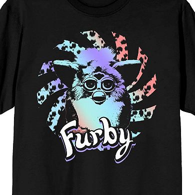 Men's Furby Retro Spiral Rainbow Graphic Tee