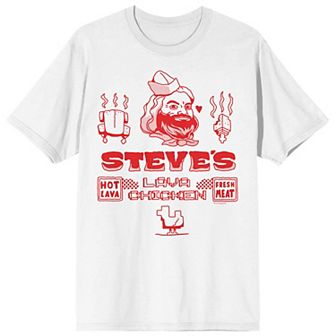 Men's Minecraft Movie Steve's Lava Chicken Graphic Tee
