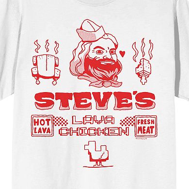 Men's Minecraft Movie Steve's Lava Chicken Graphic Tee
