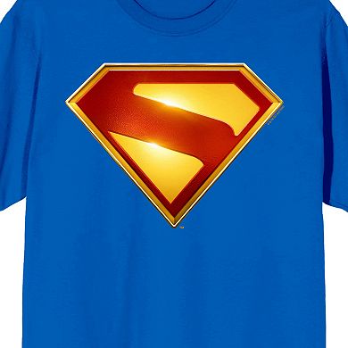 Men's DC Comics Superman Classic Bright Logo Blue Graphic Tee