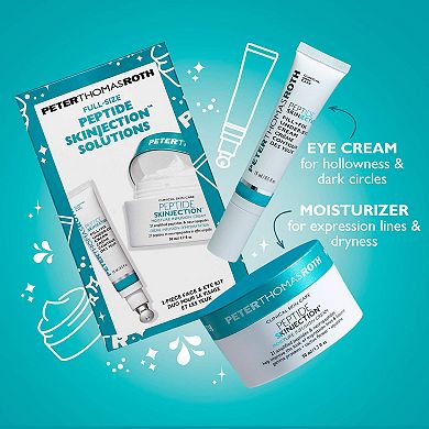 Full-Size Peptide Skinjection 2-Piece Skincare Set with Under-Eye Cream and Moisturizer