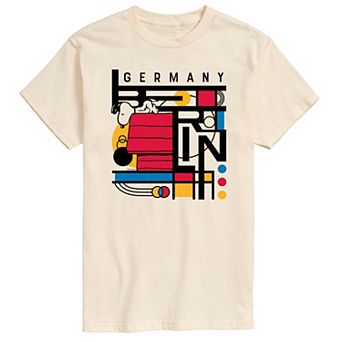 Men's Peanuts Snoopy Berlin Germany Bauhaus Graphic Tee