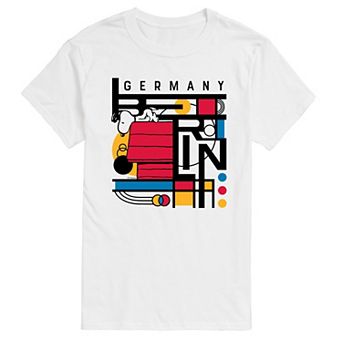 Men's Peanuts Snoopy Berlin Germany Bauhaus Graphic Tee