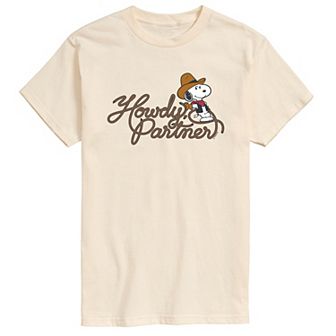 Men's Peanuts Howdy, Partner Snoopy Graphic Tee