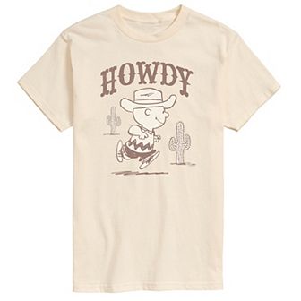 Men's Peanuts Howdy Charlie Brown Graphic Tee