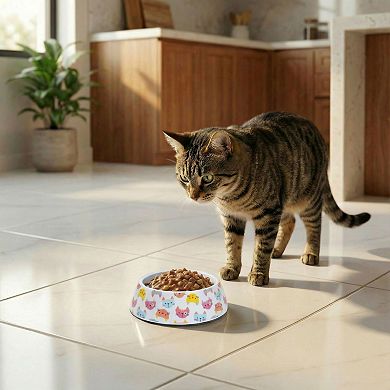 Kitty City Cat Multi Kitty Face Pet Bowl