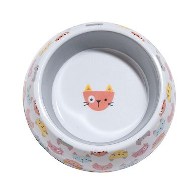 Kitty City Cat Multi Kitty Face Pet Bowl