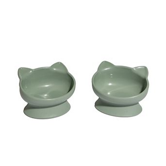 Kitty City Raised Cat Bowls 2 pc Pet Bowl Set