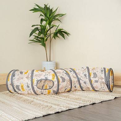 Kitty City Cat Print Curved Tunnel Pet Toy