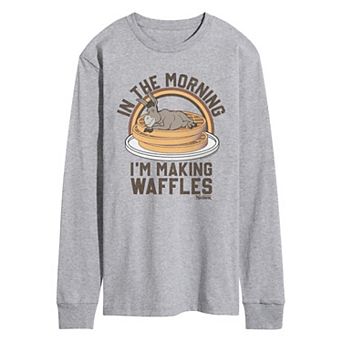 Men's Shrek In The Morning I'm Making Waffles Long Sleeve Graphic Tee