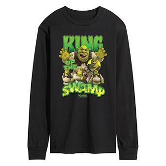 Men's Shrek King Of The Swamp Long Sleeve Graphic Tee