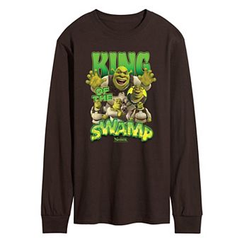 Men's Shrek King Of The Swamp Long Sleeve Graphic Tee