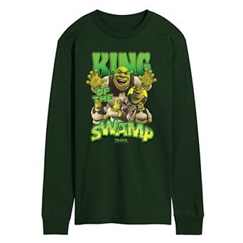 Men's Shrek King Of The Swamp Long Sleeve Graphic Tee