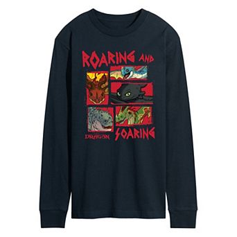 Men's How To Train Your Dragon Roaring & Soaring Long Sleeve Graphic Tee
