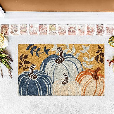 VCNY Home Pumpkins Outdoor Coir Doormat