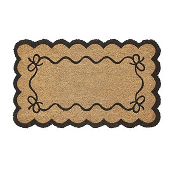 VCNY Home 18" x 30" Bow Scalloped Edge Coir Outdoor Doormat