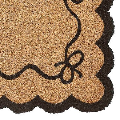 VCNY Home Bow Scalloped Edge Coir Outdoor Doormat 18" x 30"