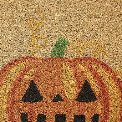 VCNY Home Three Pumpkins Halloween Outdoor Coir Doormat