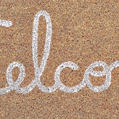 VCNY Home 18" x 30" Scalloped Edge Welcome Coir Outdoor Doormat