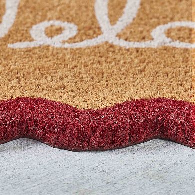 VCNY Home 18" x 30" Scalloped Edge Welcome Coir Outdoor Doormat