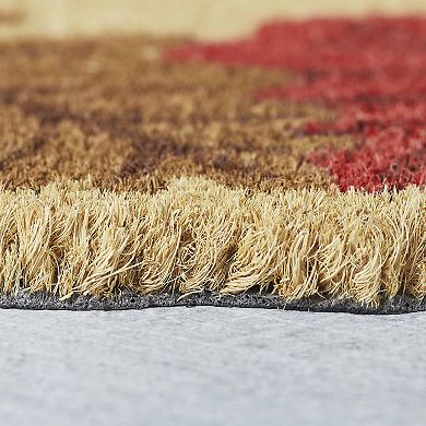 VCNY Home Welcome Leaf Outdoor Coir Doormat