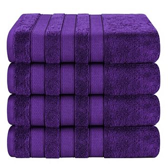 American Soft Linen 4 pc Luxury 100% Turkish Cotton Bath Towel Set