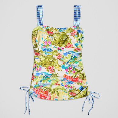 Women's Freshwater Wide Straps Adjustable Sides Bandeau Tankini Swim Top