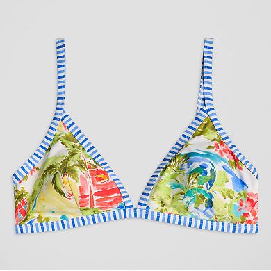 Women's Freshwater Contrast Trim Triangle Swim Top