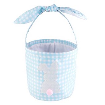 Revo Checkered Bunny Basket Decor